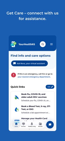 YourHealthNS iPhone screenshot 2