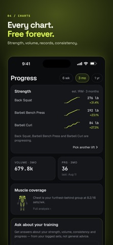 RepPlanr: Gym Workout Tracker iPhone screenshot