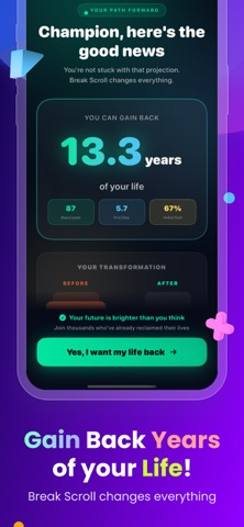 Break Scroll: Dopamine Detox iPhone screenshot