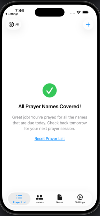 Simple Prayer List Screenshot 2 of 8
