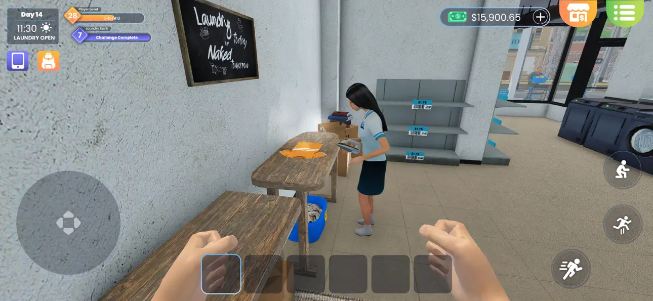 Laundry Store Simulator Hack screenshot 3 - iOS game interface