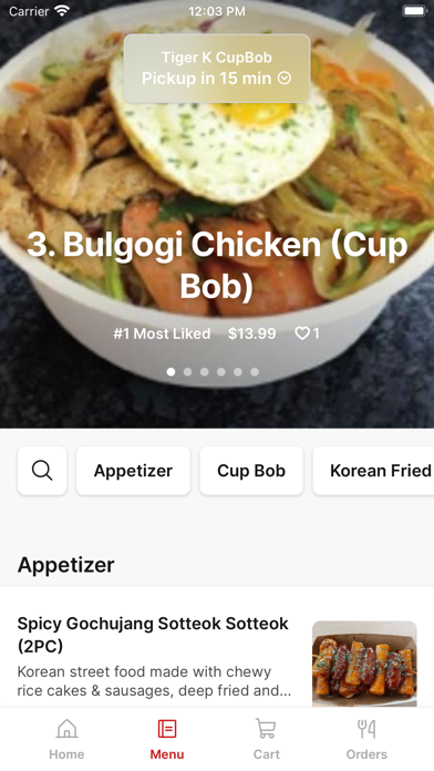 Tiger K CupBob iPhone screenshot 2 - Food & Drink app