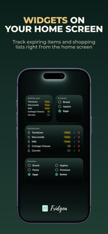 Fridgea - kitchen stock helper screenshot