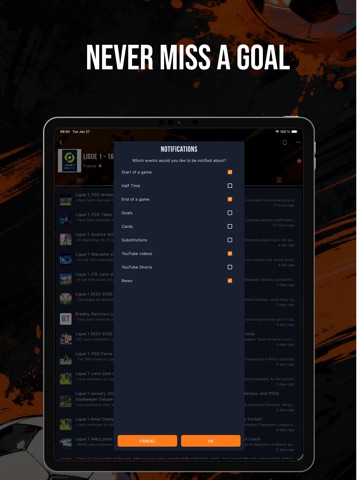 Foot Live Score: News & Videos iPad screenshot