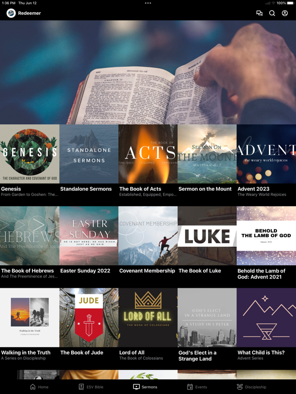 Redeemer Fellowship Church iPad screenshot 2 - Education app