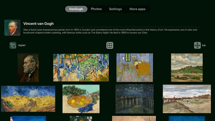 Captura de pantalla de la aplicación