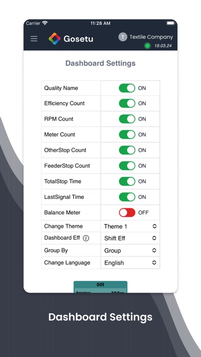 Gosetu Efficiency Report Screenshot