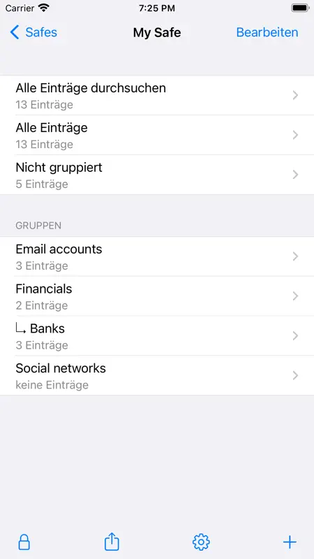 pwSafe 2 - Password Safe screenshot 1 of 7