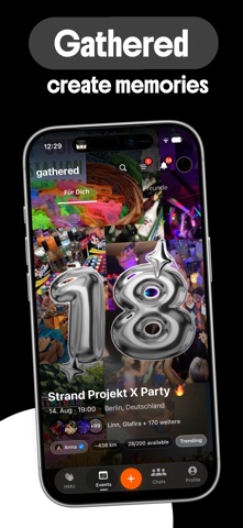 Gathered: Events & Friends iPhone screenshot 1