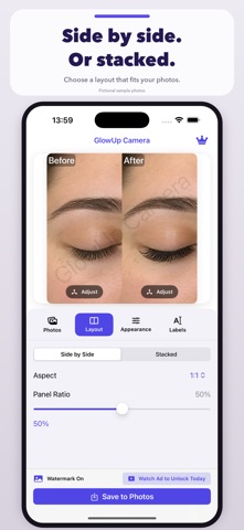 GlowUp Camera: Before & After Screenshot 2 of 6