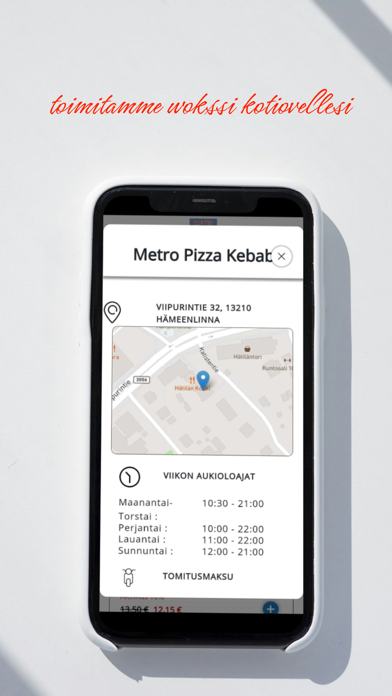 Metro Pizza Kebab app screenshot