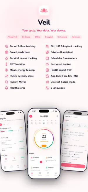 Veil Period & Cycle Tracker screenshot 1