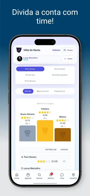 NaRede: Times, Quadra & Placar screenshot 2