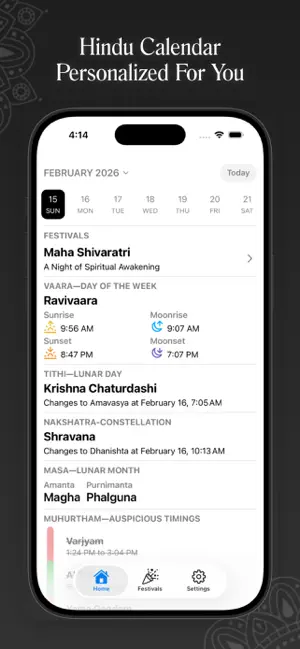 Hindu Calendar - Masa screenshot 1