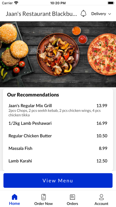 Jaan's Restaurant Blackburn Screenshot