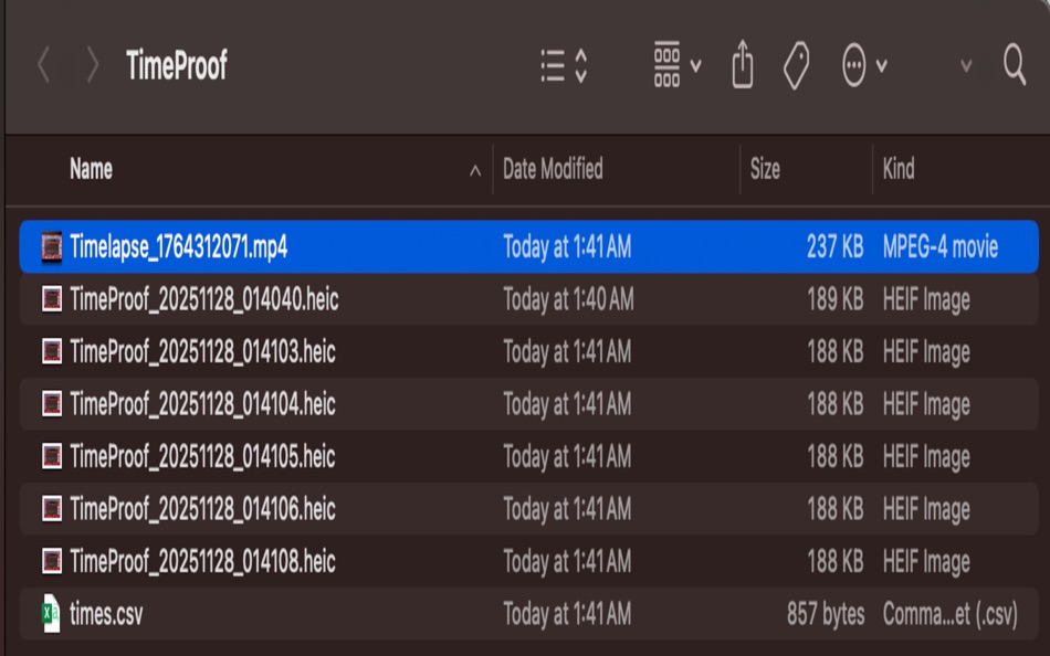 #4. TimeProof (macOS) Ved: Peter Franco