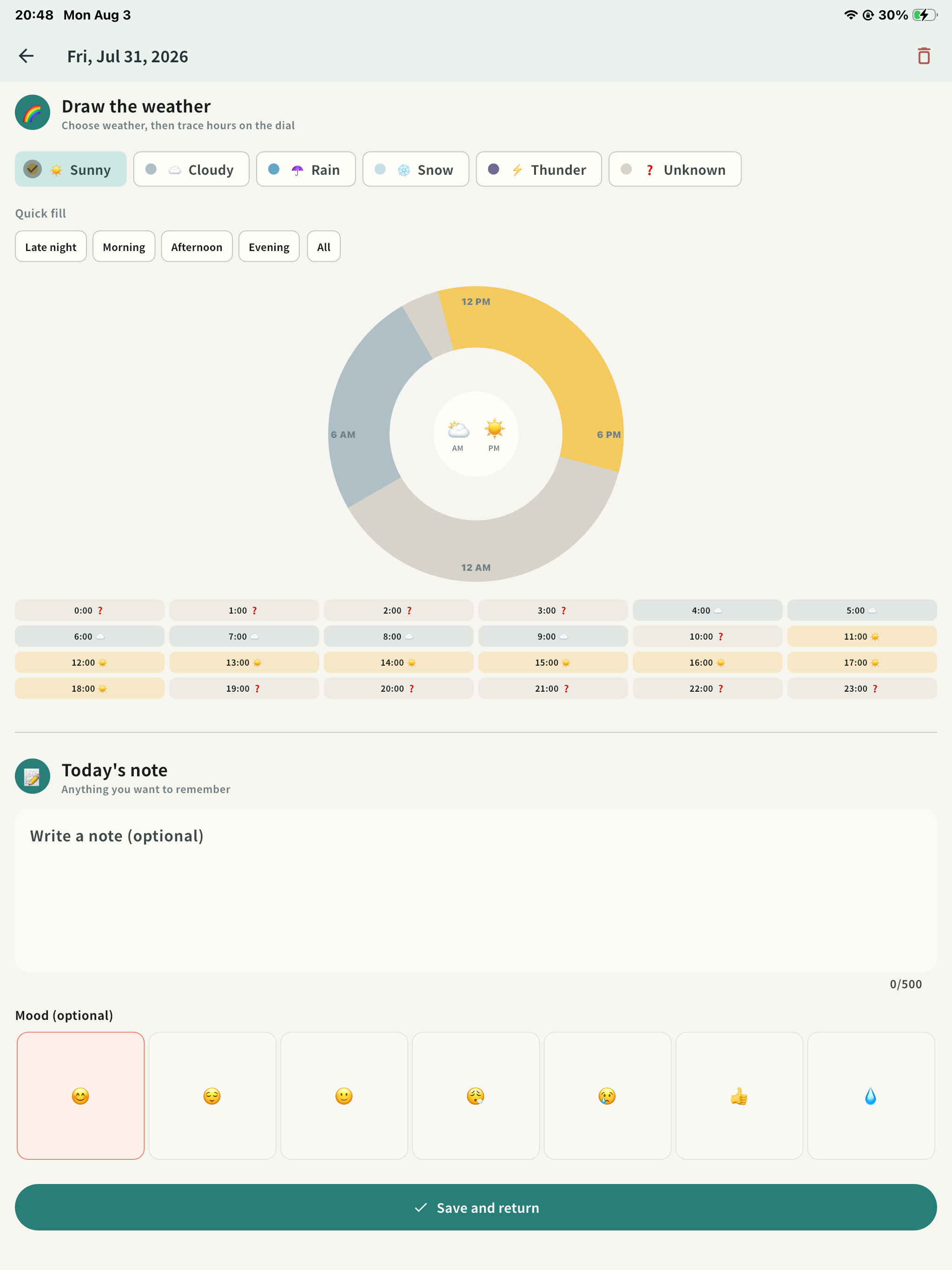 Weather Calendar Journal screenshot 7