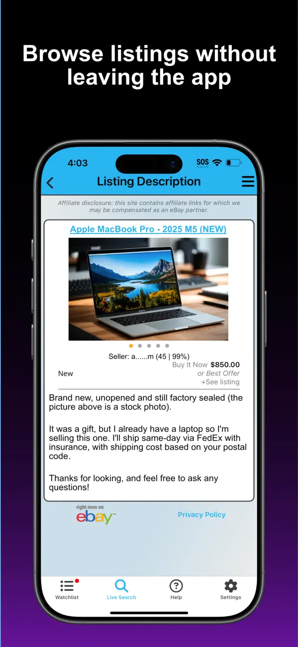 Screenshot #3 pour SeeSpotBid