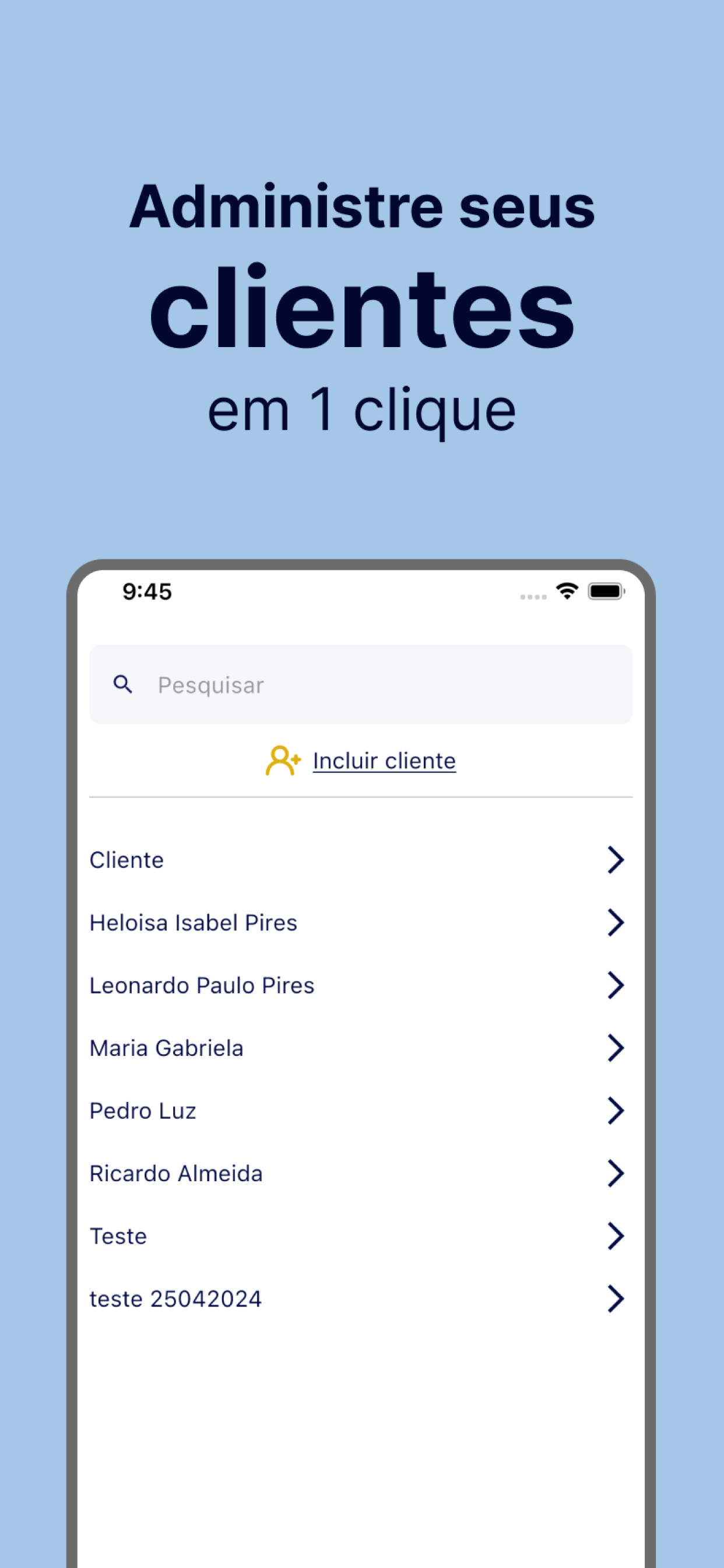 Sala no App: Profissional