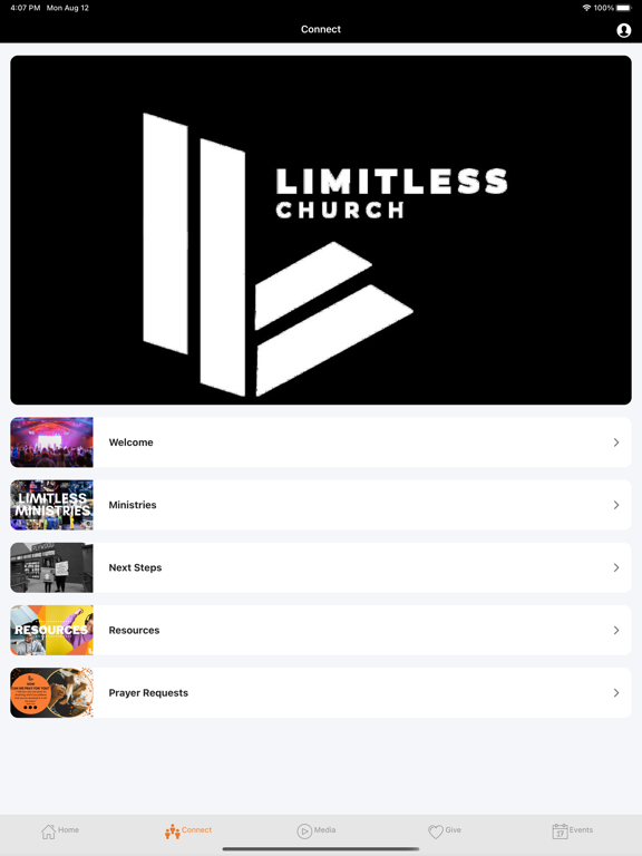 Limitless Church iPad screenshot 2 - Lifestyle app