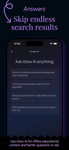 Glow: GLP-1 & Peptide Tracker Screenshot 6 of 7