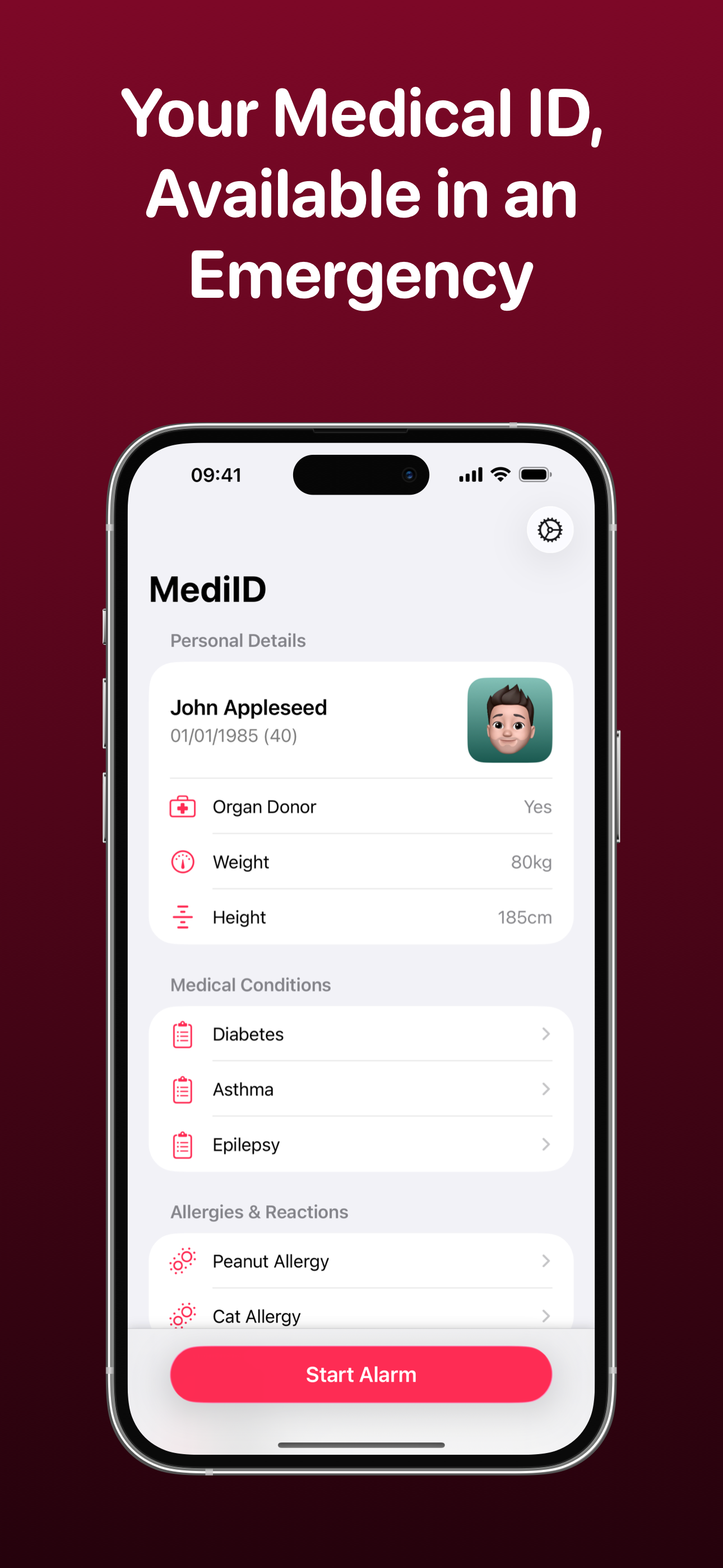 MediID - Medical ID Profile