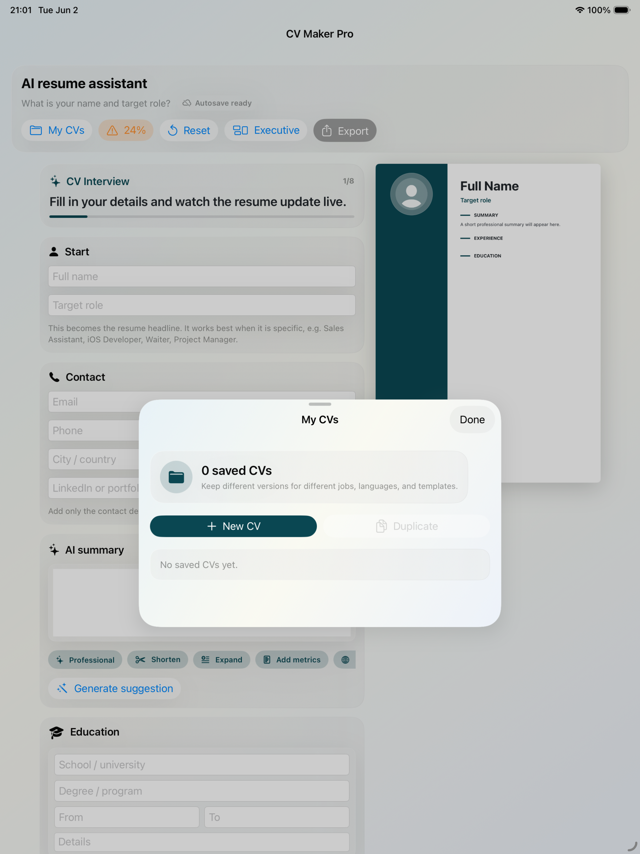 CV Pro Maker