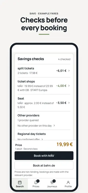 Bahnsparer: Save Time & Money screenshot 4
