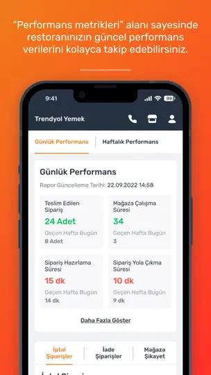 Trendyol Go Restoran Paneli iPhone Ekran Görüntüsü 6