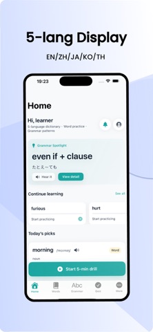 Golingua: 5-lang Words&Grammar screenshot 5