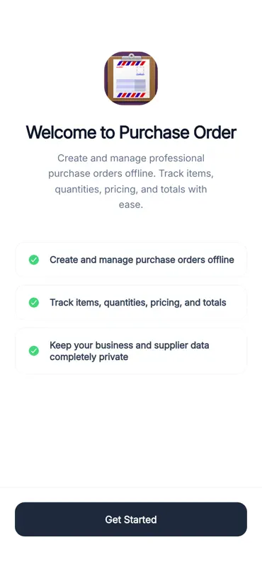 Purchase Order screenshot 1 of 8