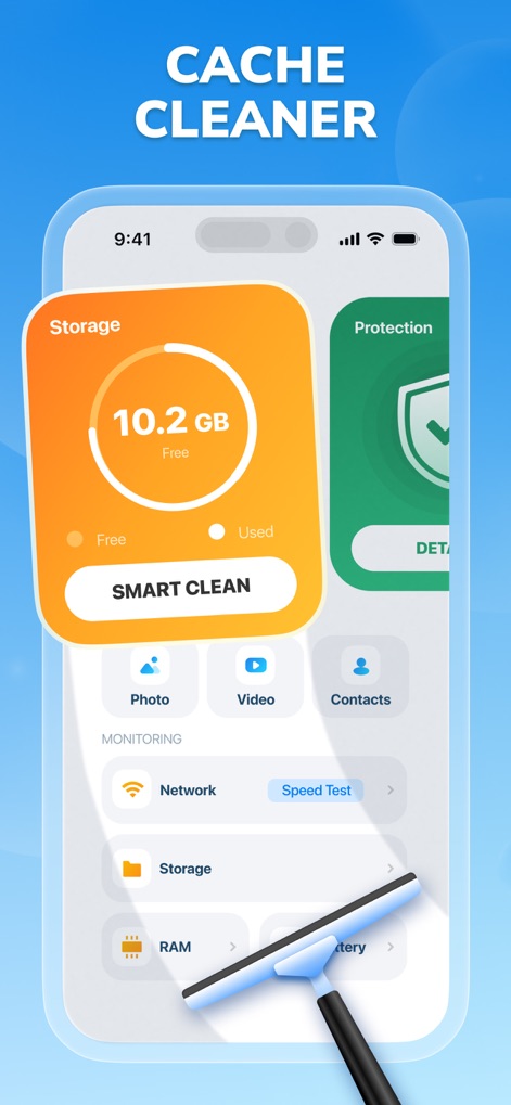Cleaner AI - Mobile Security - cleaner-ai-cache-cleaner-interface