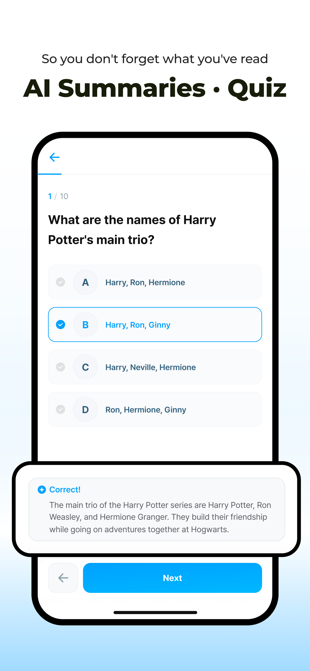 Quilid: Read AI Summary, Quiz screenshot 4