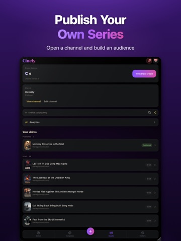 Cinely: AI Film & Movie Maker iPad screenshot 7