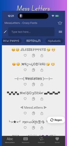 MessLetters - Crazy Fonts screenshot