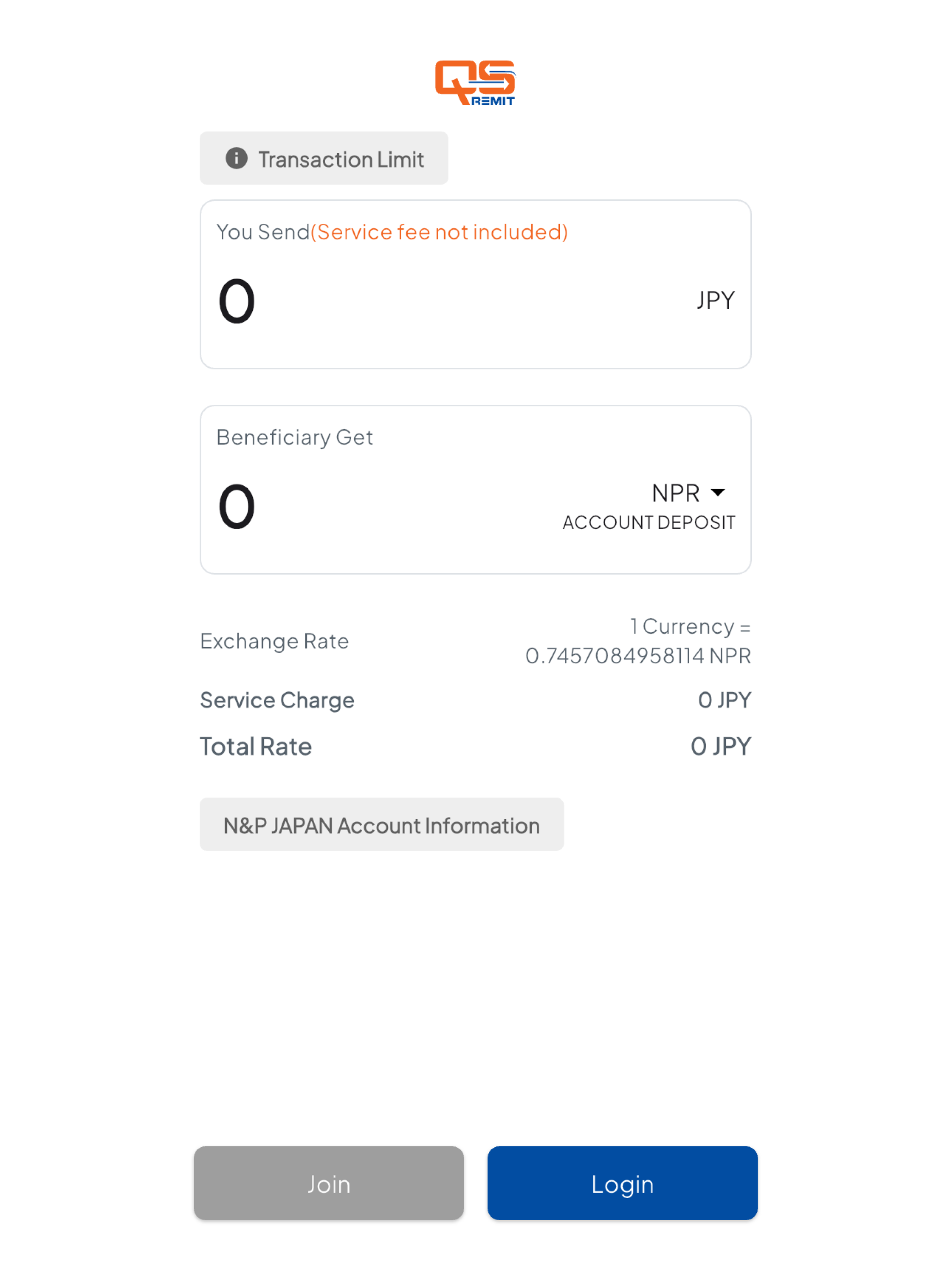 QSREMIT for JAPAN