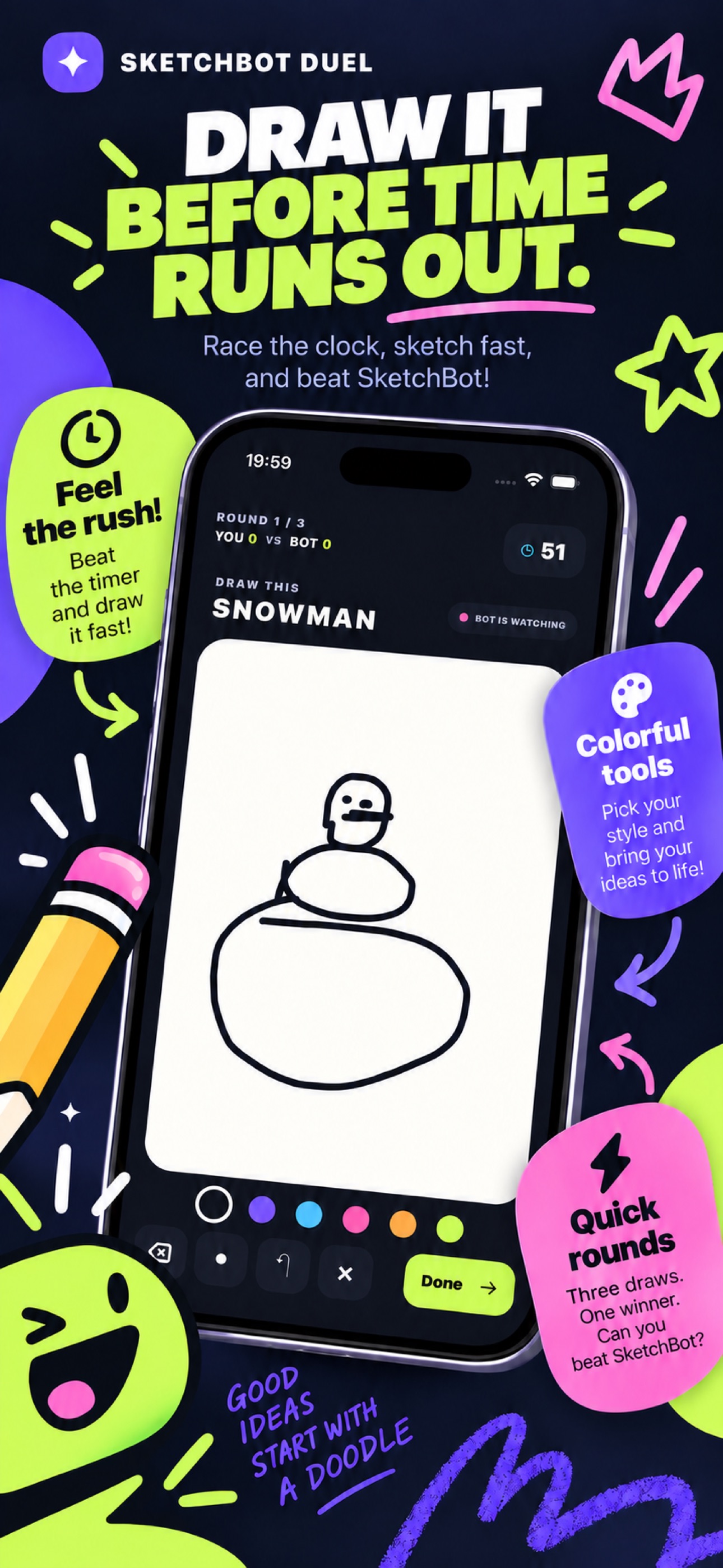 Screenshot 1 of SketchBot Duel