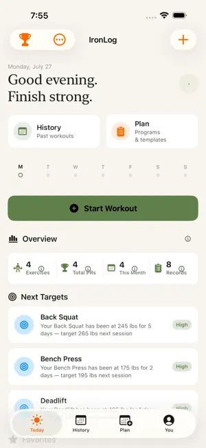 IronLog: Workout Log screenshot 1