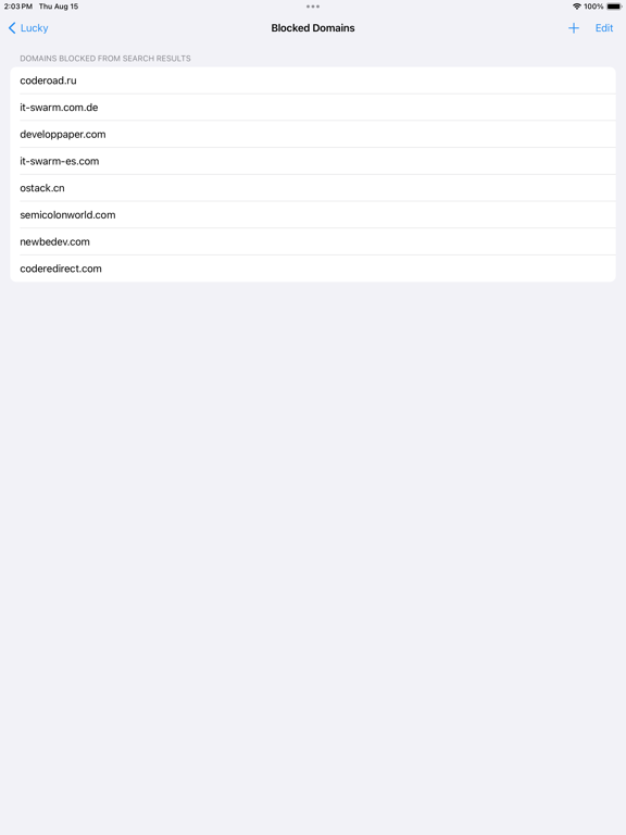 Lucky for Safari iPad screenshot 4 - Utilities app