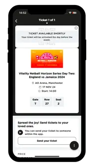 England Netball Tickets iphone bilder 2