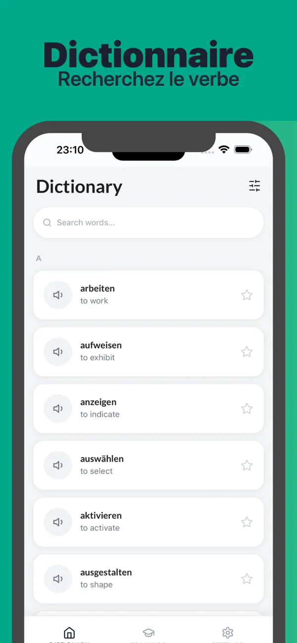 Screenshot #1 pour German Verbs by Balconygames