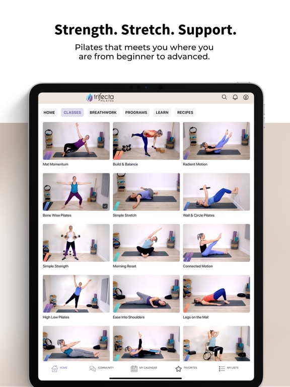Trifecta Pilates iPad screenshot 2 - Health & Fitness app