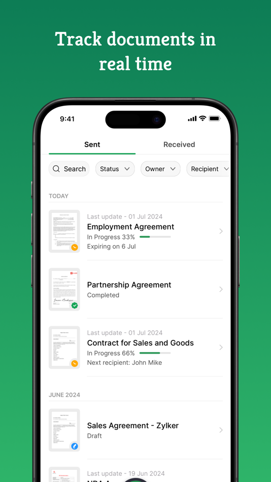 #5. Zoho Sign - Fill & eSign Docs (iOS) 来自: Zoho Corporation