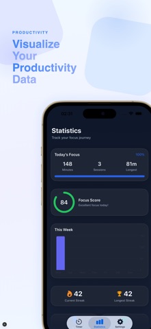Focus Timer: Pomodoro & Study Screenshot 6 of 10