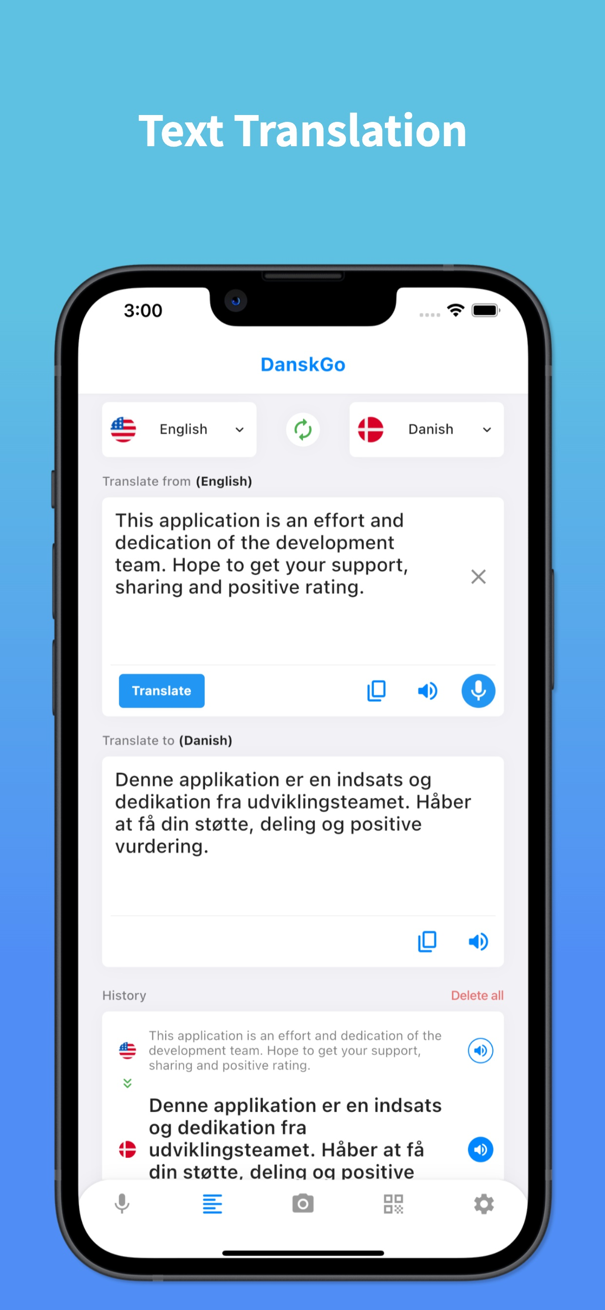 Danish Translator & Learn +