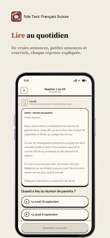 fide Test: Français Suisse iPhone screenshot