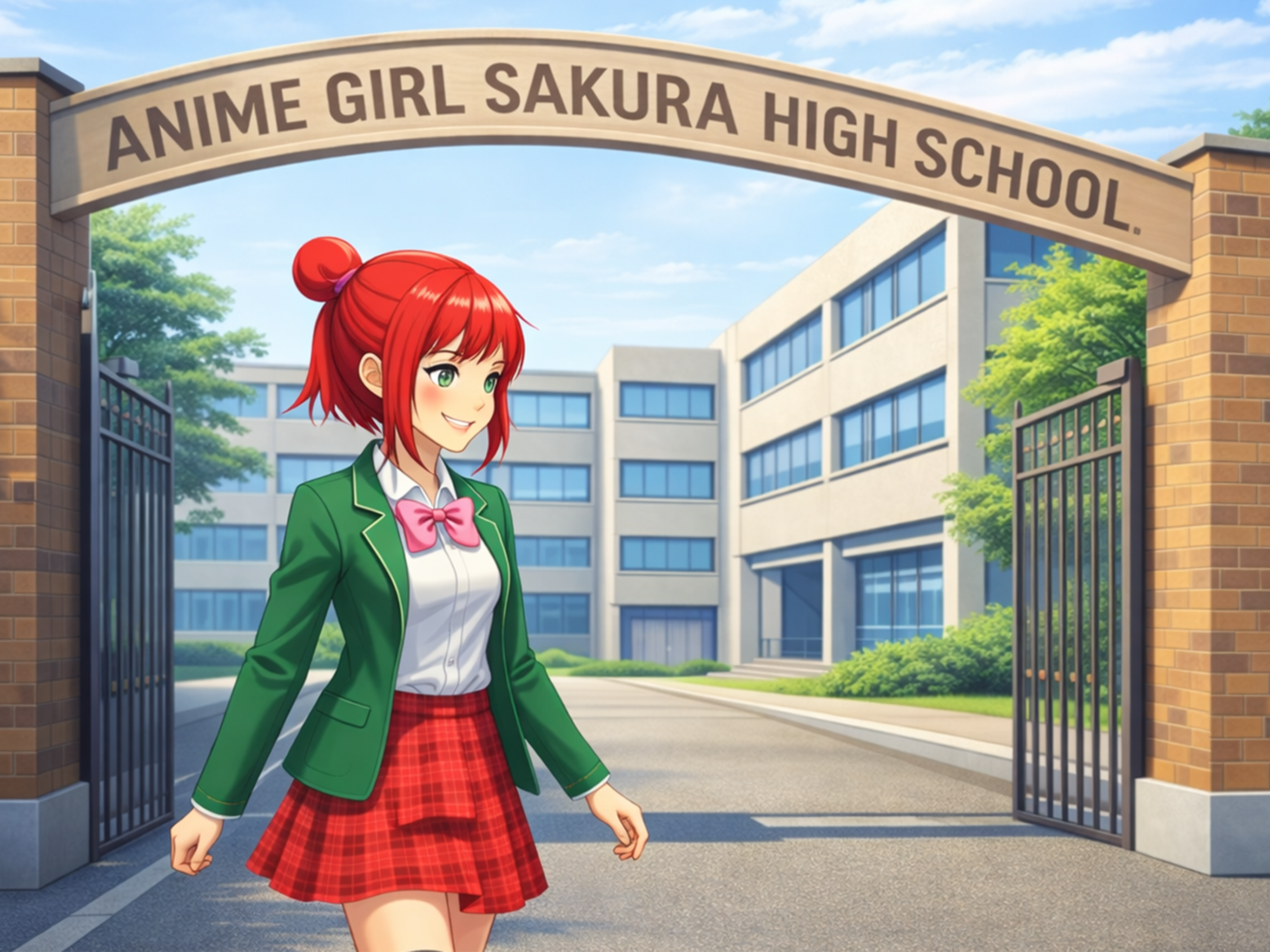 Anime Girl Sakura High School