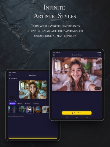 Zenvico: AI Art & Photo Editor iPad screenshot