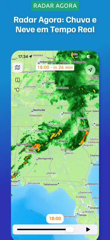 Radar Now: Mapa Chuva e Neve screenshot 1 of 6
