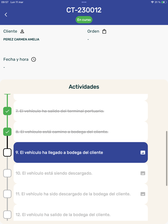 Hubilogist Operaciones iPad screenshot